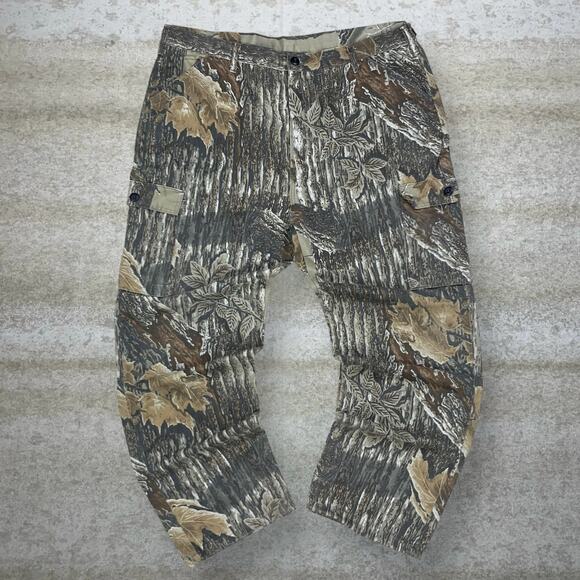 Vintage 90s Realtree Tactical Pants 40x32 Baggy Wide Leg Hunting Camo Made USA - Picture 2 of 5